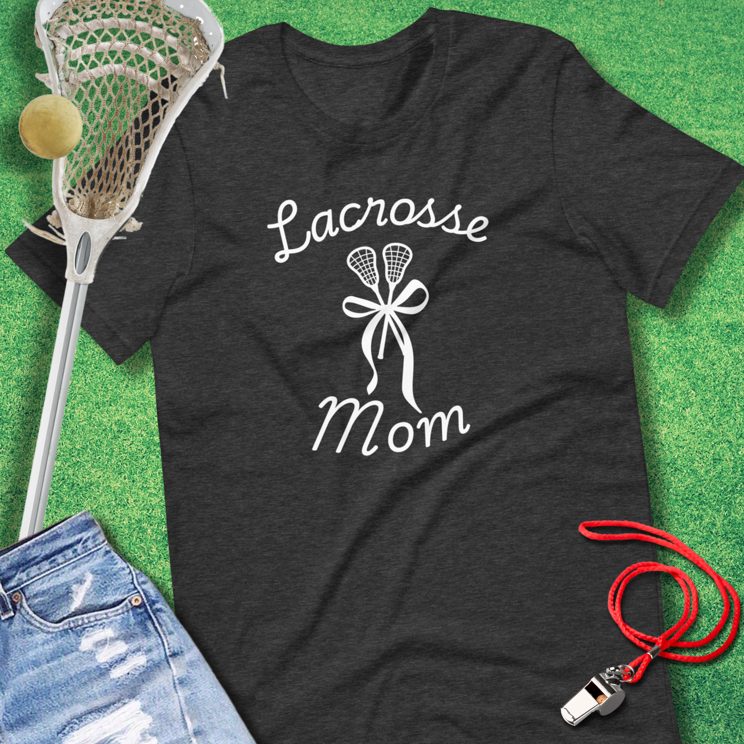 Lacrosse Mom: Sticks & Bows T-Shirt