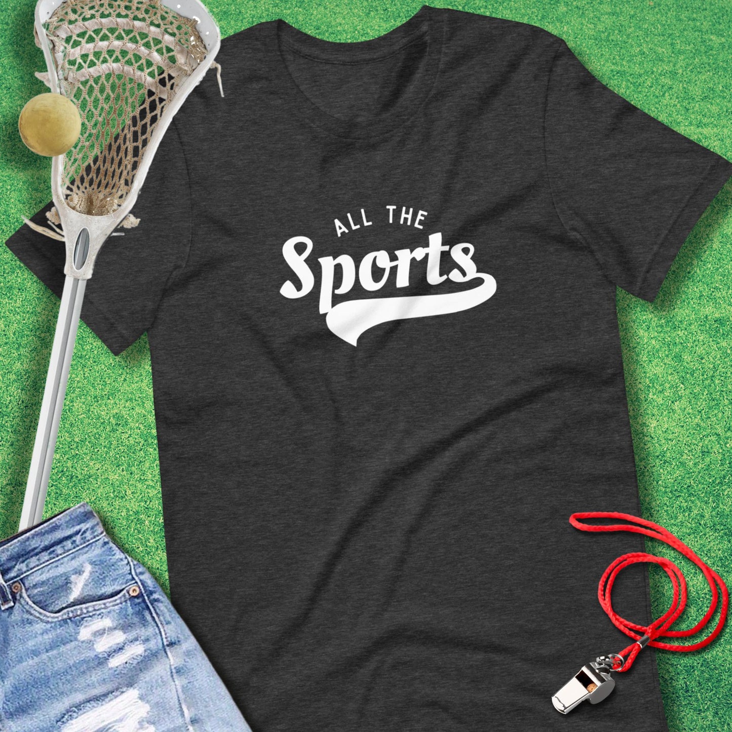 All the Sports T-Shirt in Dark Grey Heather - sports humor T-Shirt | Sideline Gods