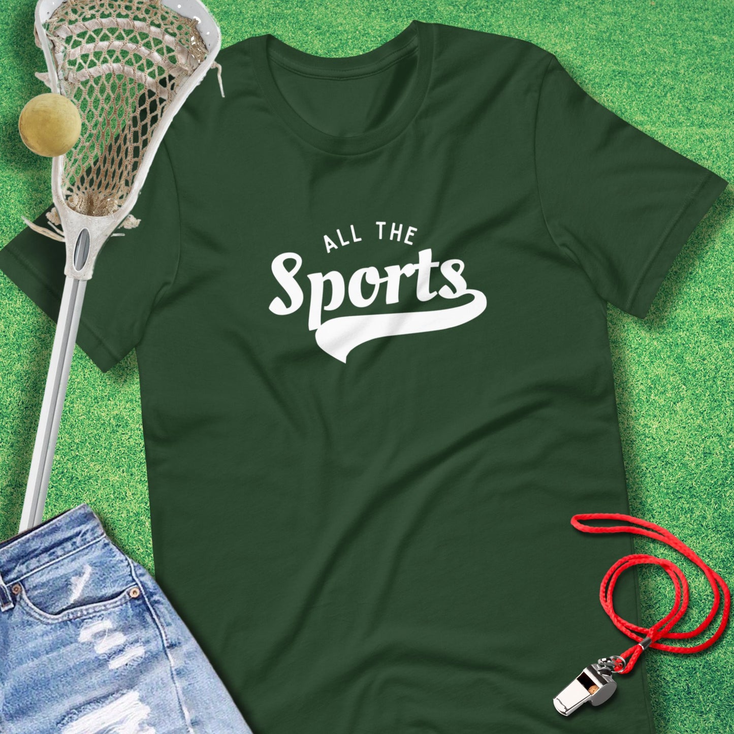 All the Sports T-Shirt in Forest - funny sideline T-Shirt | Sideline Gods