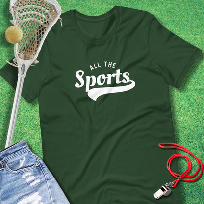 All the Sports T-Shirt in Forest - funny sideline T-Shirt | Sideline Gods