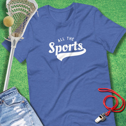 All the Sports T-Shirt in Heather True Royal - sports parents T-Shirt funny | Sideline Gods