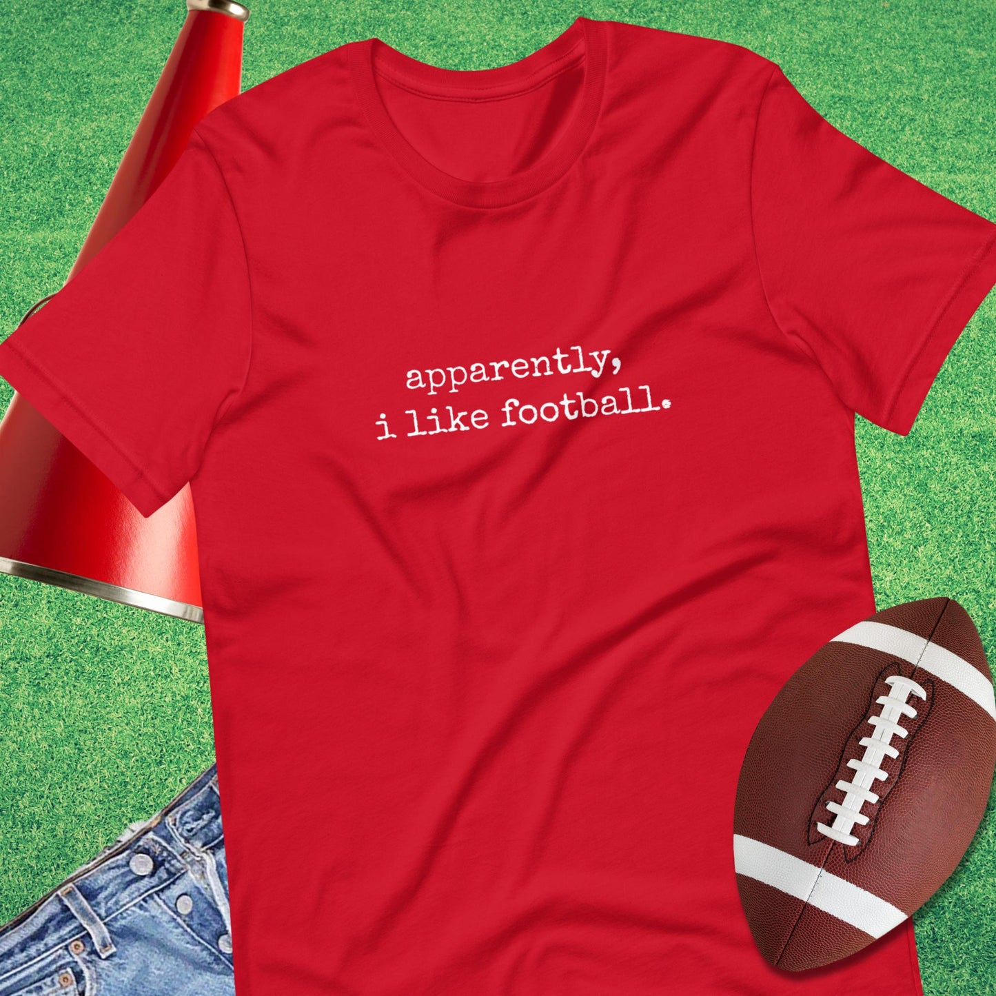 Apparently, I Like Football T-Shirt in Red - Sports Mom Gifts by Sideline Gods