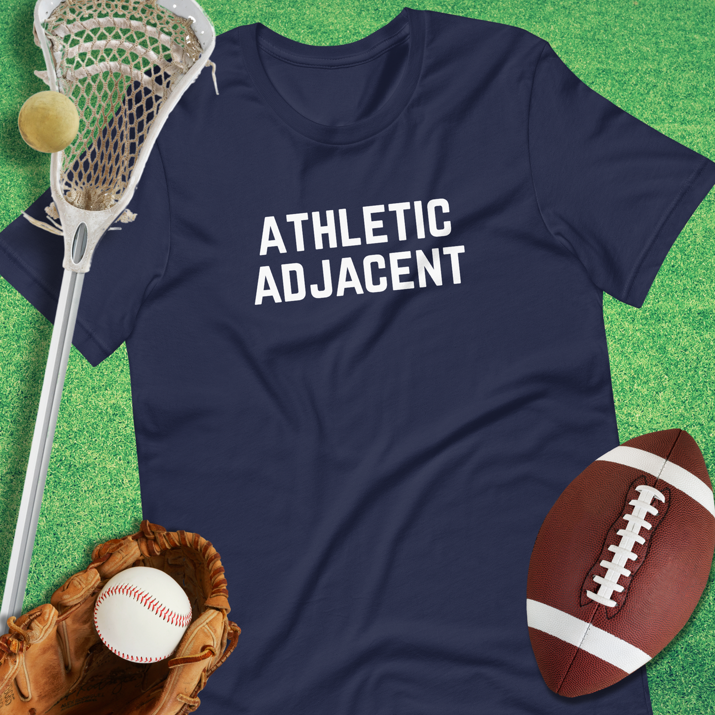 Athletic Adjacent T-Shirt in Navy - sports parents T-Shirt funny | Sideline Gods