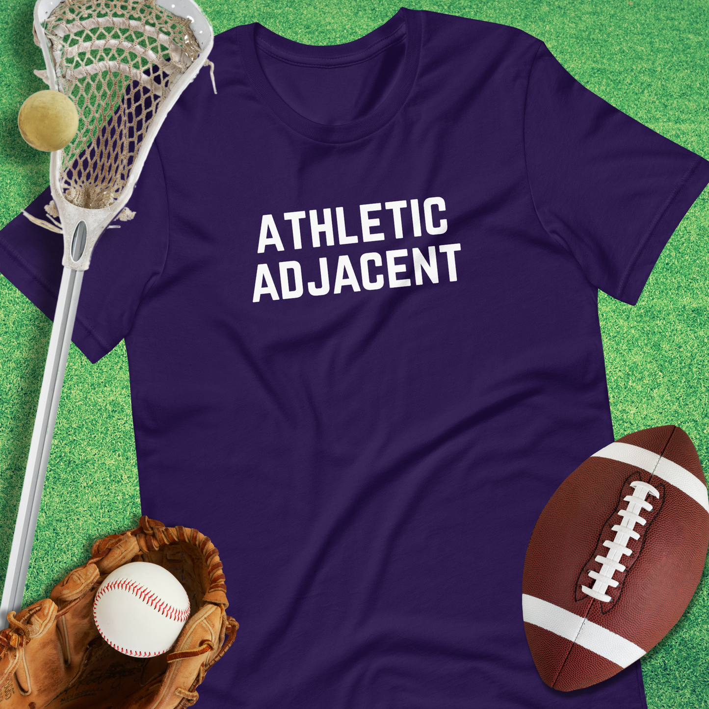 Athletic Adjacent T-Shirt in Team Purple - funny sideline T-Shirt | Sideline Gods