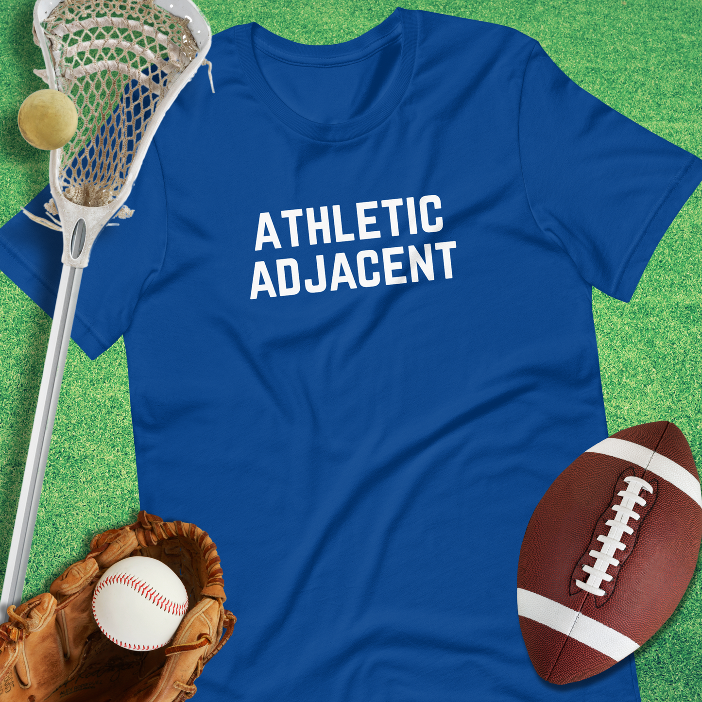 Athletic Adjacent T-Shirt in True Royal - funny T-Shirt for gameday | Sideline Gods