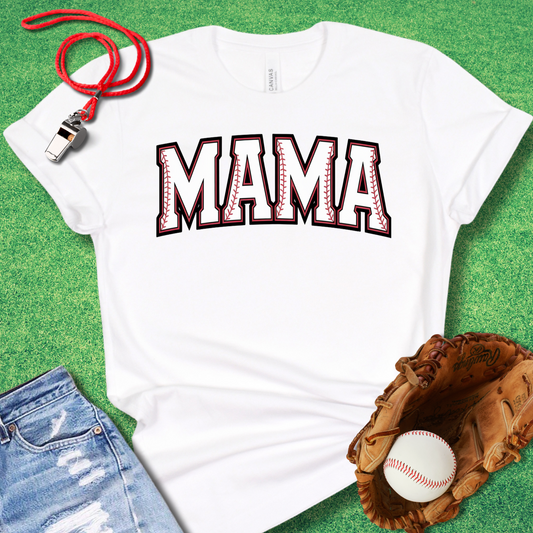 Baseball Mama T-Shirt in White - Baseball Mom T-Shirt | Sideline Gods