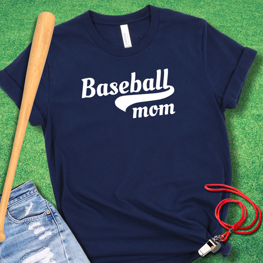Baseball Mom T-Shirt in Heather Midnight Navy - Baseball Mom T-Shirt | Sideline Gods