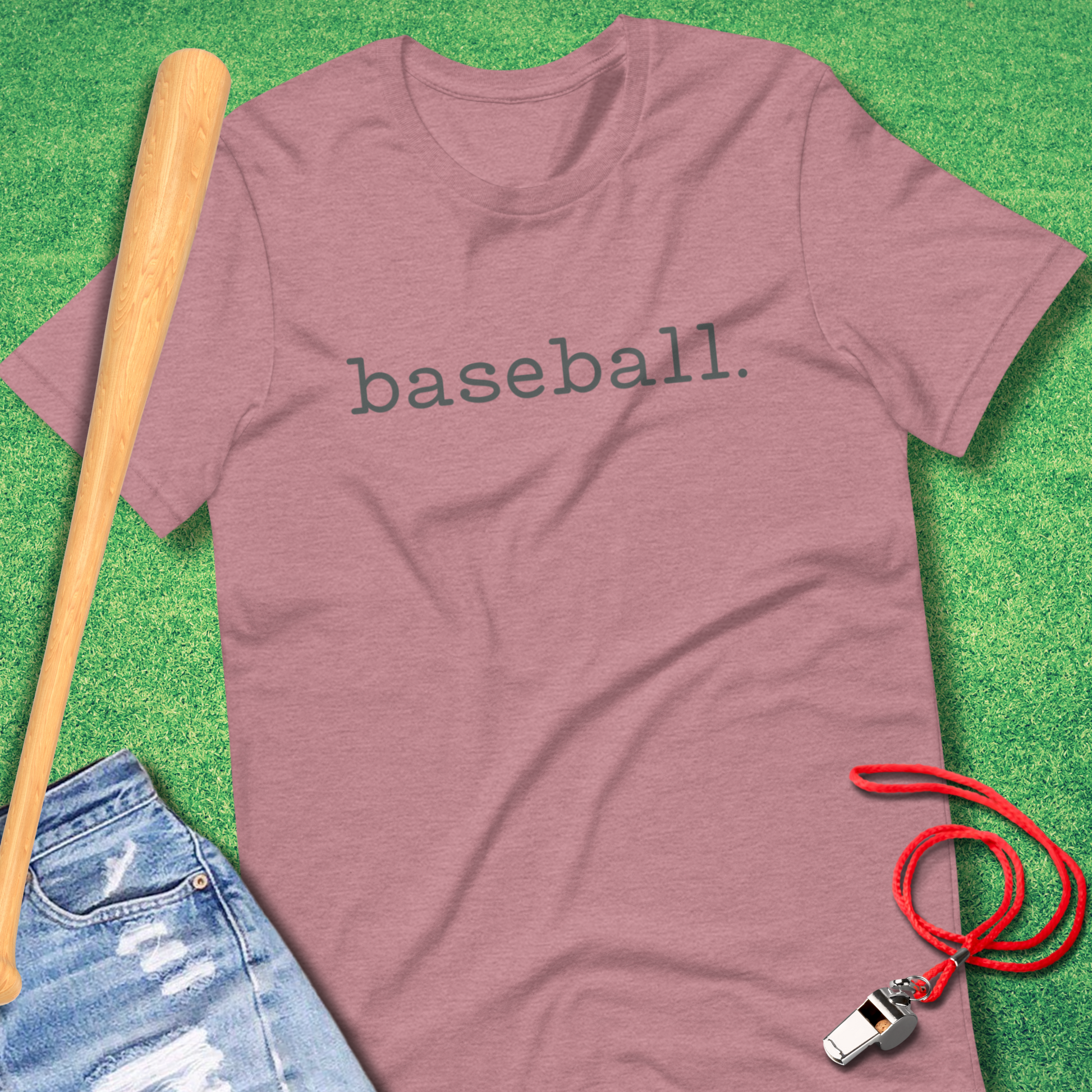 Baseball Period T-Shirt in Heather Orchid - Best Baseball T-Shirt | Sideline Gods
