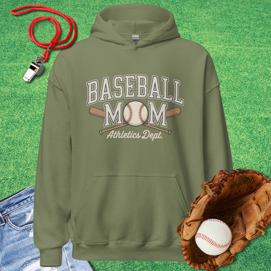 Vintage Collegiate Baseball Mom Hoodie