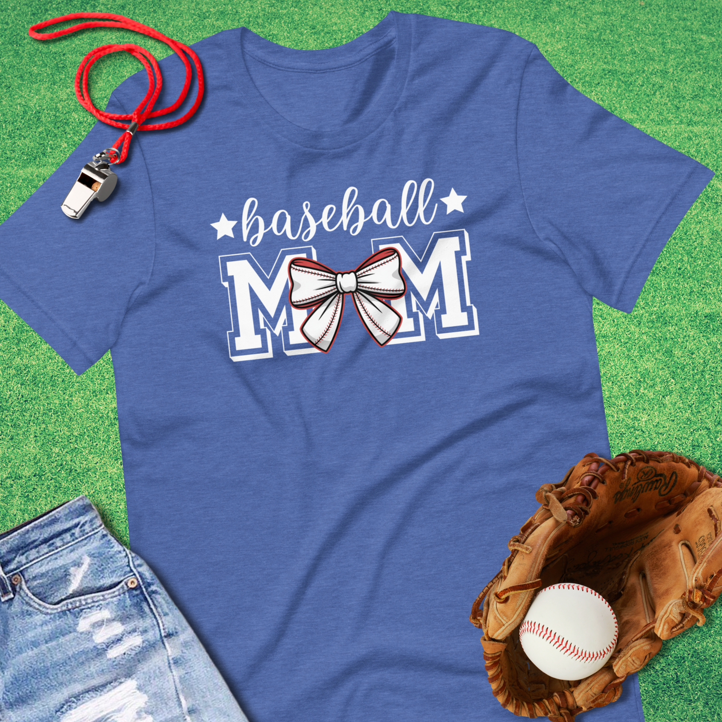 Baseball Mom Bow T-Shirt