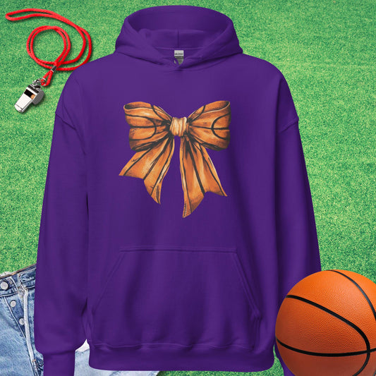 Basketball Bow Hoodie in Purple - Basketball Mom Hoodie  | Sideline Gods