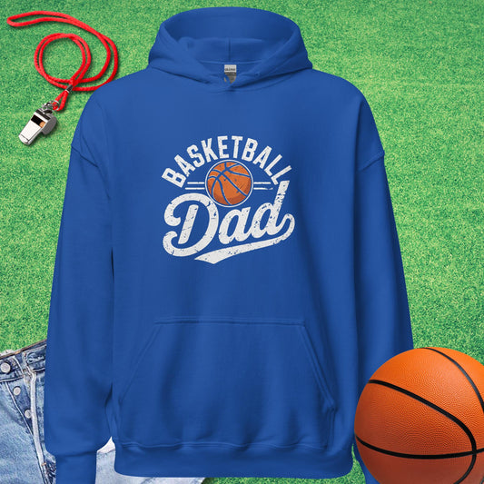 Basketball Dad Distressed Hoodie in Royal - Basketball Dad Hoodie  | Sideline Gods
