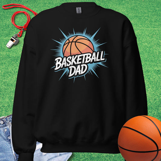 Basketball Dad Graffiti Sweatshirt in Black - Basketball Dad Sweatshirt  | Sideline Gods