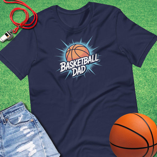 Basketball Dad Graffiti T-Shirt in Navy - Basketball Dad T-Shirt  | Sideline Gods