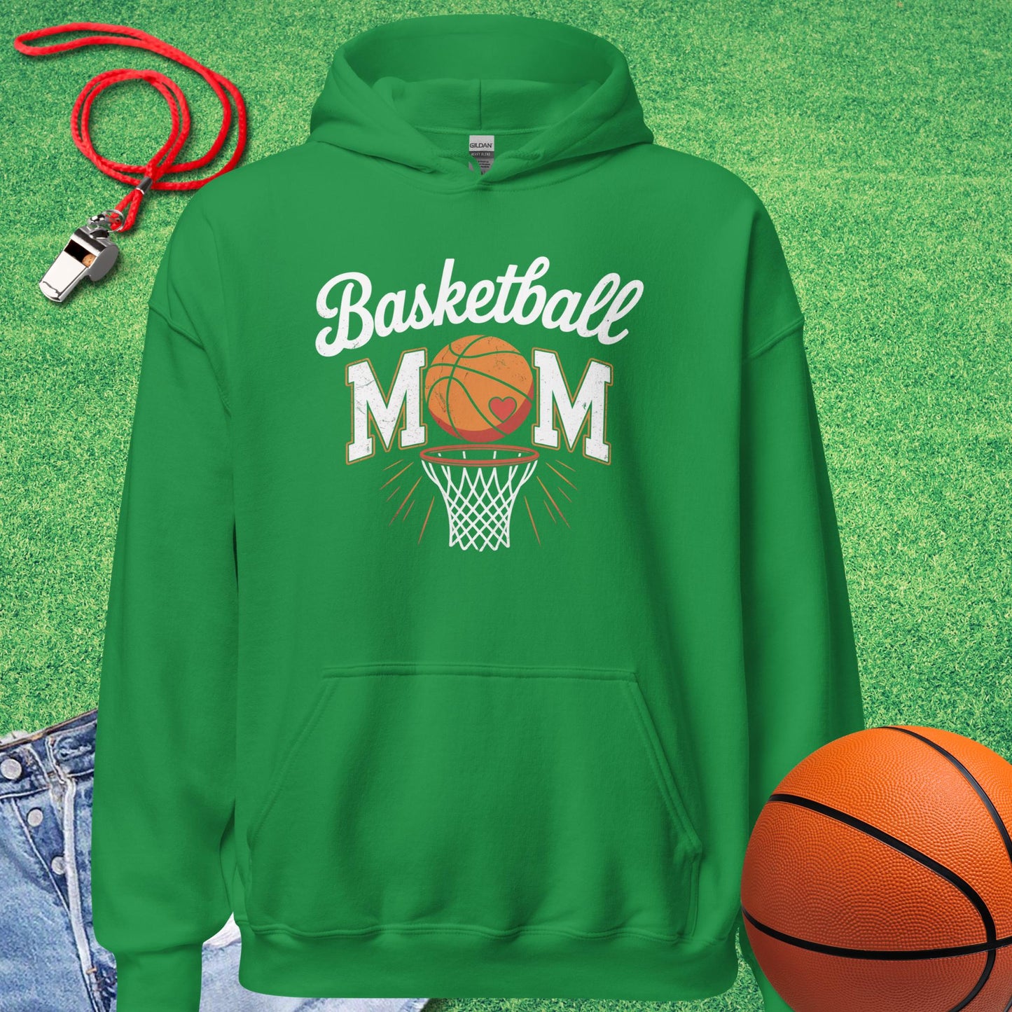 Basketball Mom Distressed Hoodie