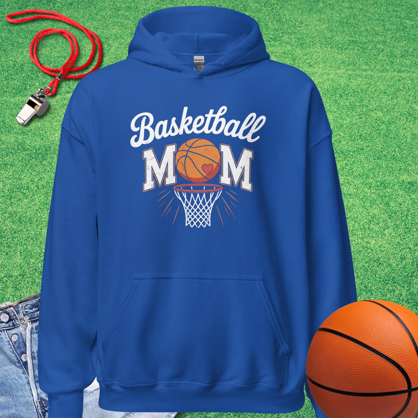 Basketball Mom Distressed Hoodie