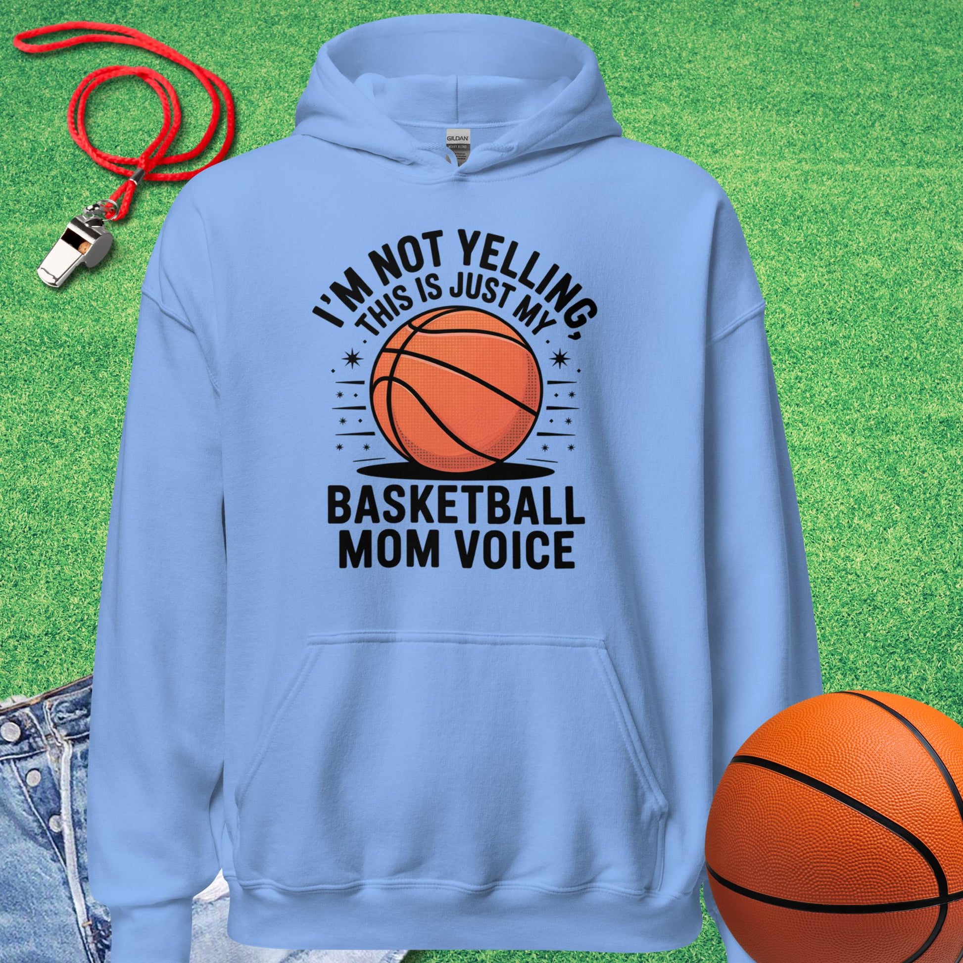 Basketball Voice Hoodie in Carolina Blue - Basketball Mom Hoodie  | Sideline Gods