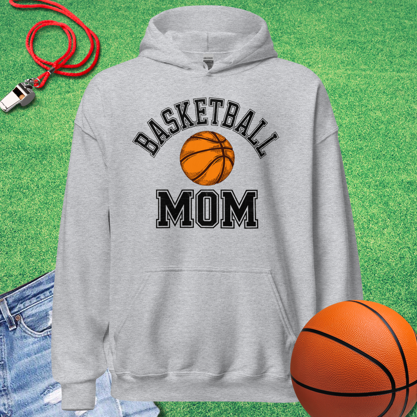 Basketball Mom Vintage Collegiate Hoodie