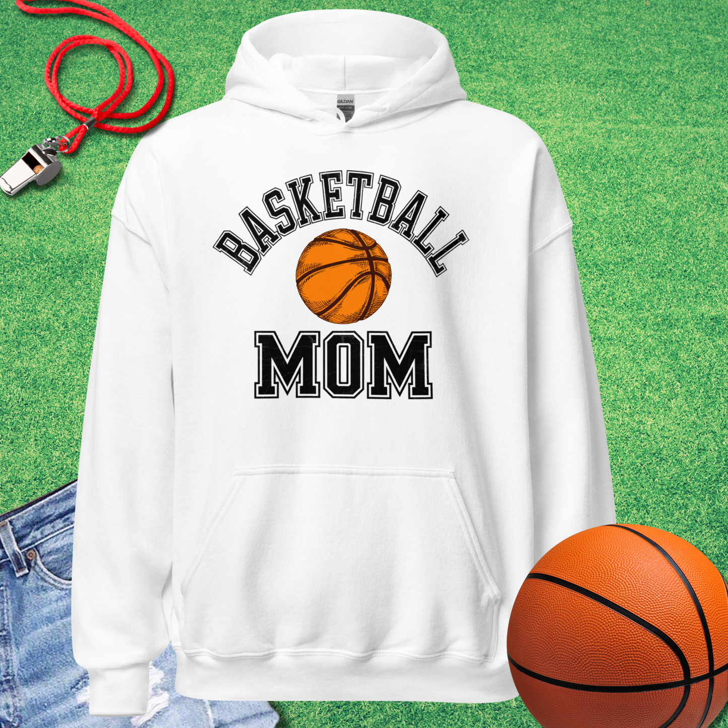 Basketball Mom Vintage Collegiate Hoodie