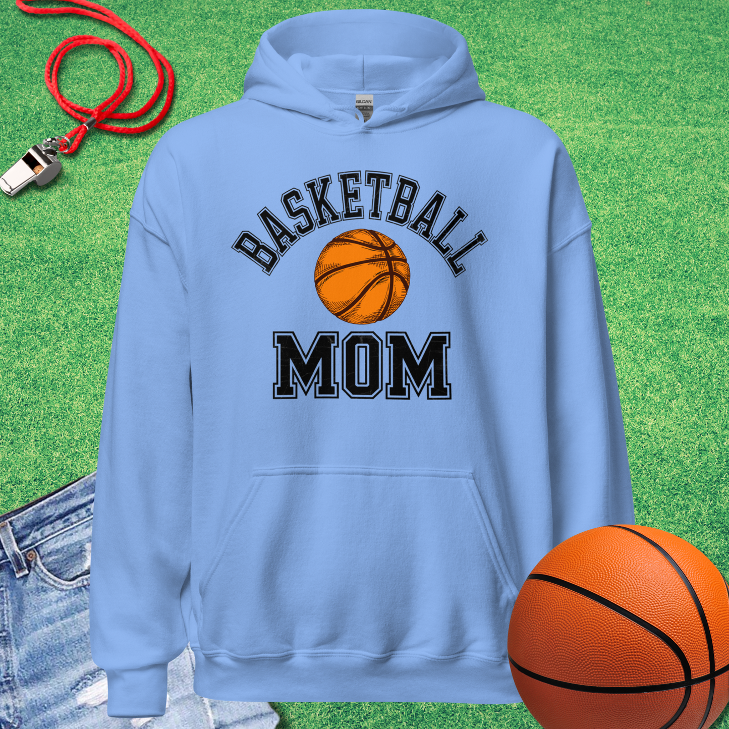 Basketball Mom Vintage Collegiate Hoodie
