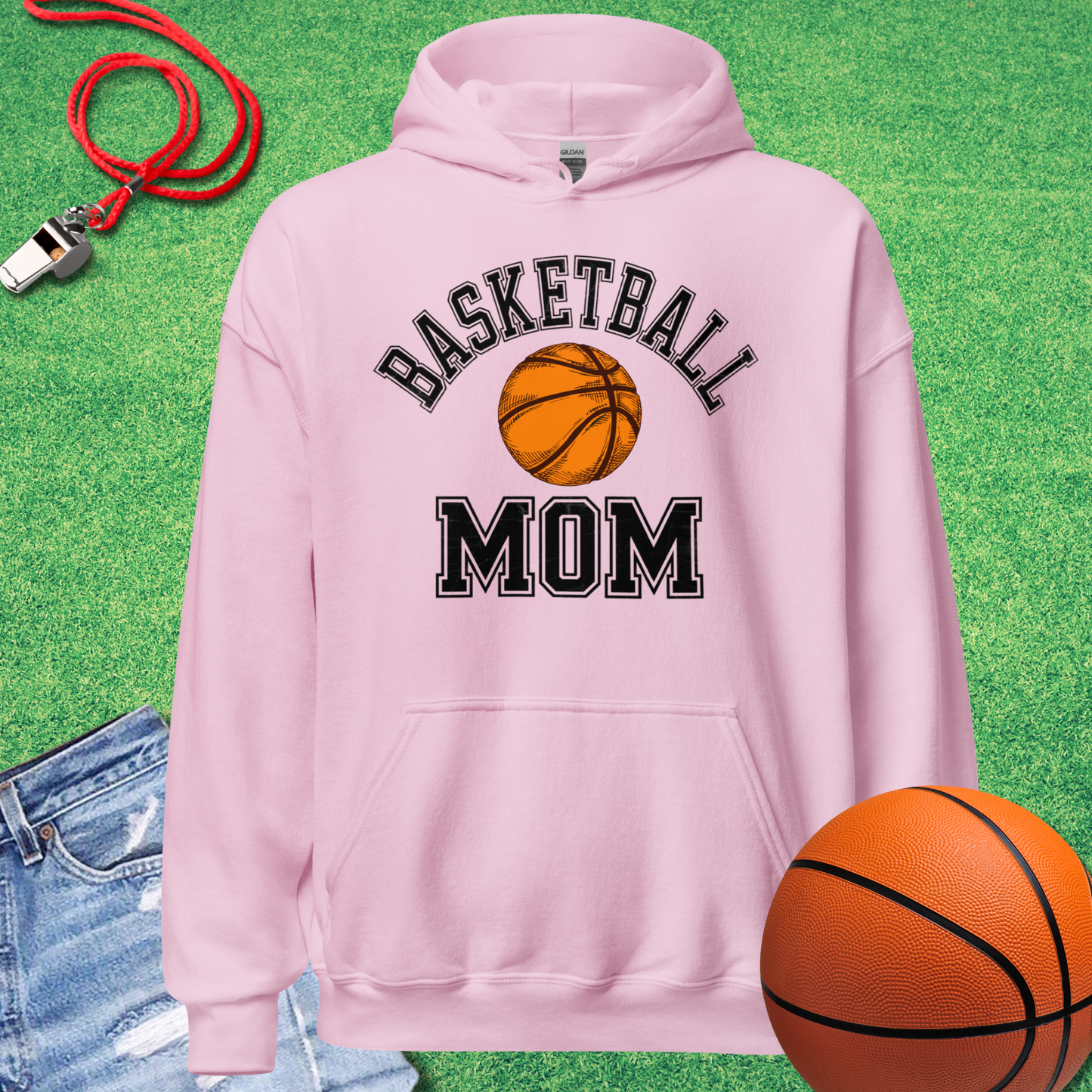 Basketball Mom Vintage Collegiate Hoodie
