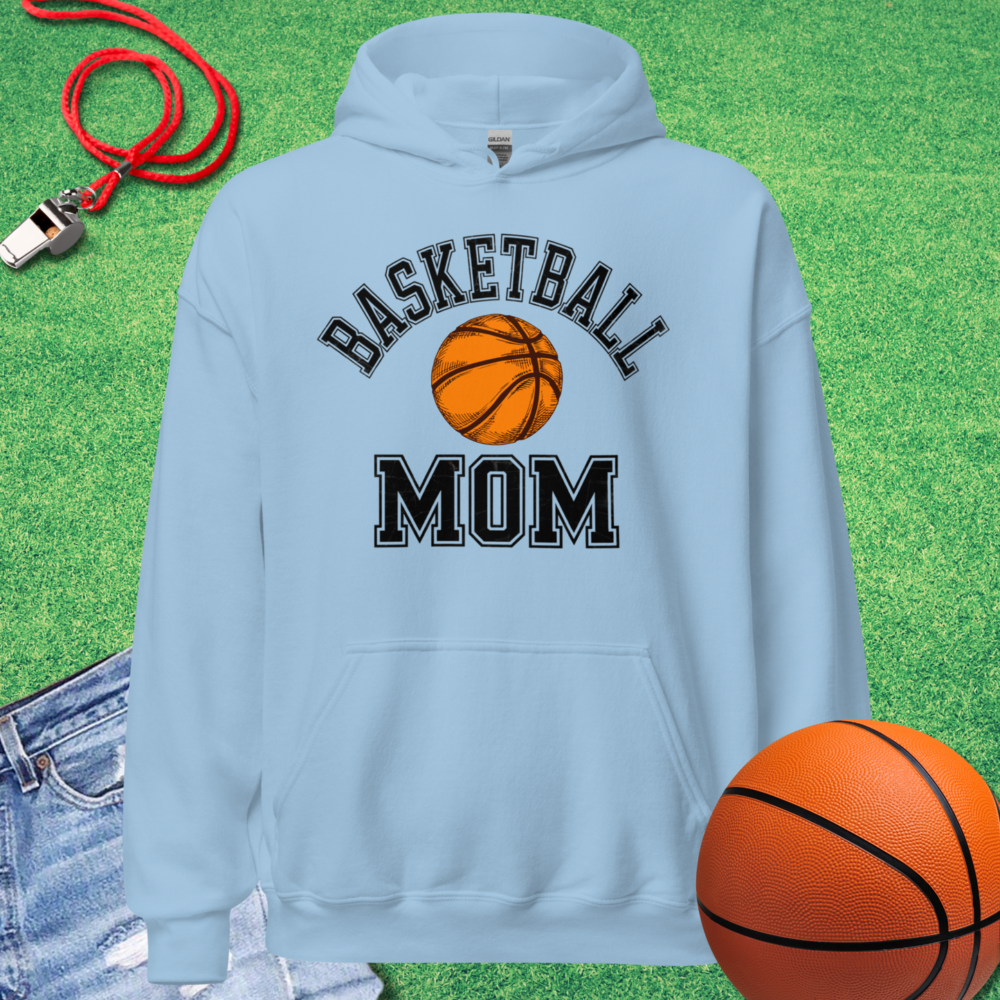 Basketball Mom Vintage Collegiate Hoodie