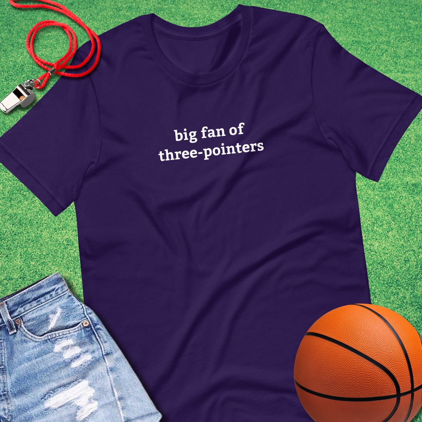 Big Fan of Three Pointers T-Shirt in Team Purple - Classic Bball T-Shirt  | Sideline Gods