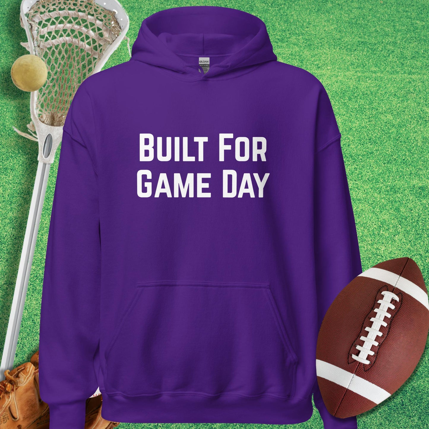 Built For Game Day Hoodie in Dark Heather - sarcastic sports  Hoodie | Sideline Gods