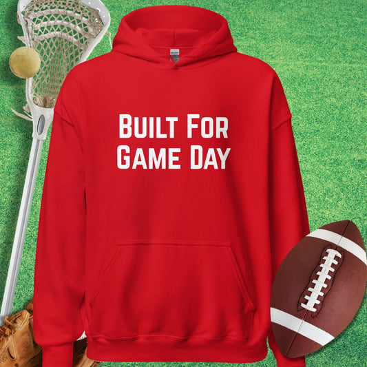 Built For Game Day Hoodie in Red - Funny Sports Hoodie | Sideline Gods