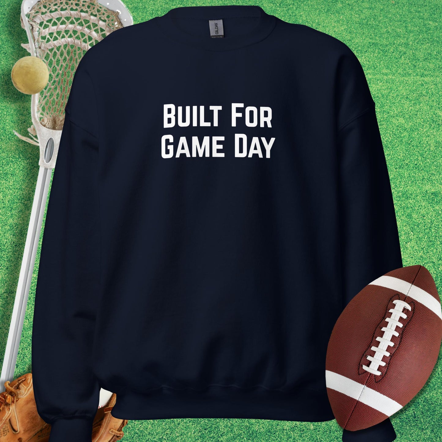 Built For Game Day Sweatshirt in Navy - sports parents Sweatshirt funny | Sideline Gods