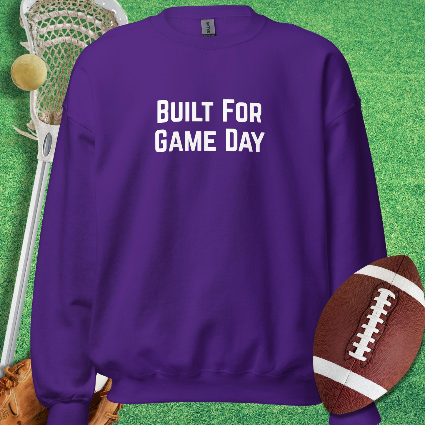 Built For Game Day Sweatshirt in Purple - sarcastic sports  Sweatshirt | Sideline Gods