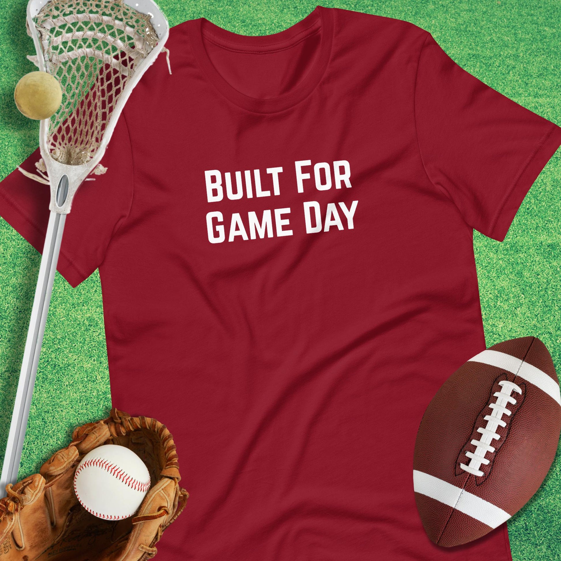 Built For Game Day T-Shirt in Cardinal - Funny Sports T-Shirt | Sideline Gods