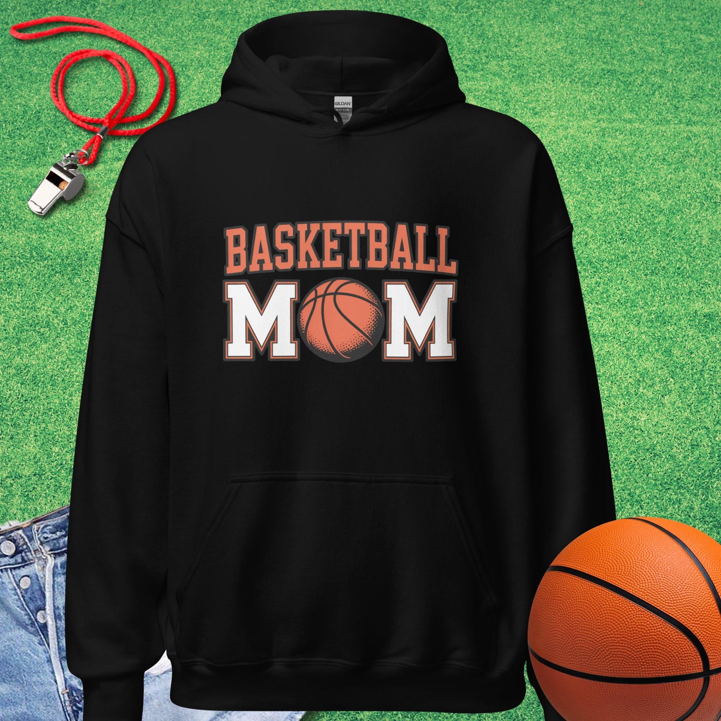 Classic Basketball Mom Hoodie in Black - Basketball Mom Tournament Hoodie  | Sideline Gods