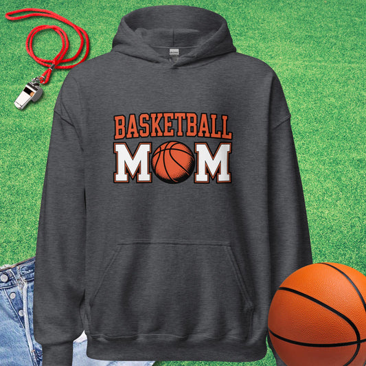 Classic Basketball Mom Hoodie in Dark Heather - Basketball Mom Hoodie  | Sideline Gods