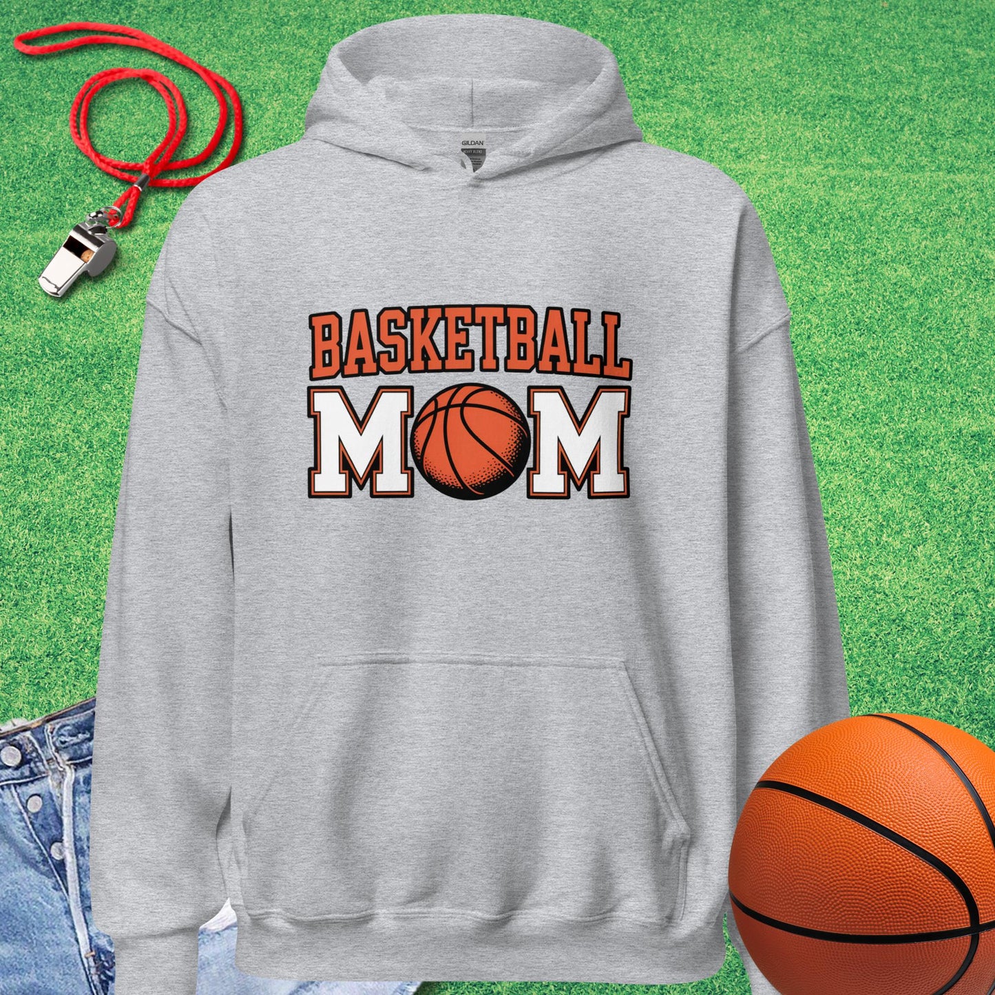 Classic Basketball Mom Hoodie in Sport Grey - Basketball Mom Spirit | Sideline Gods