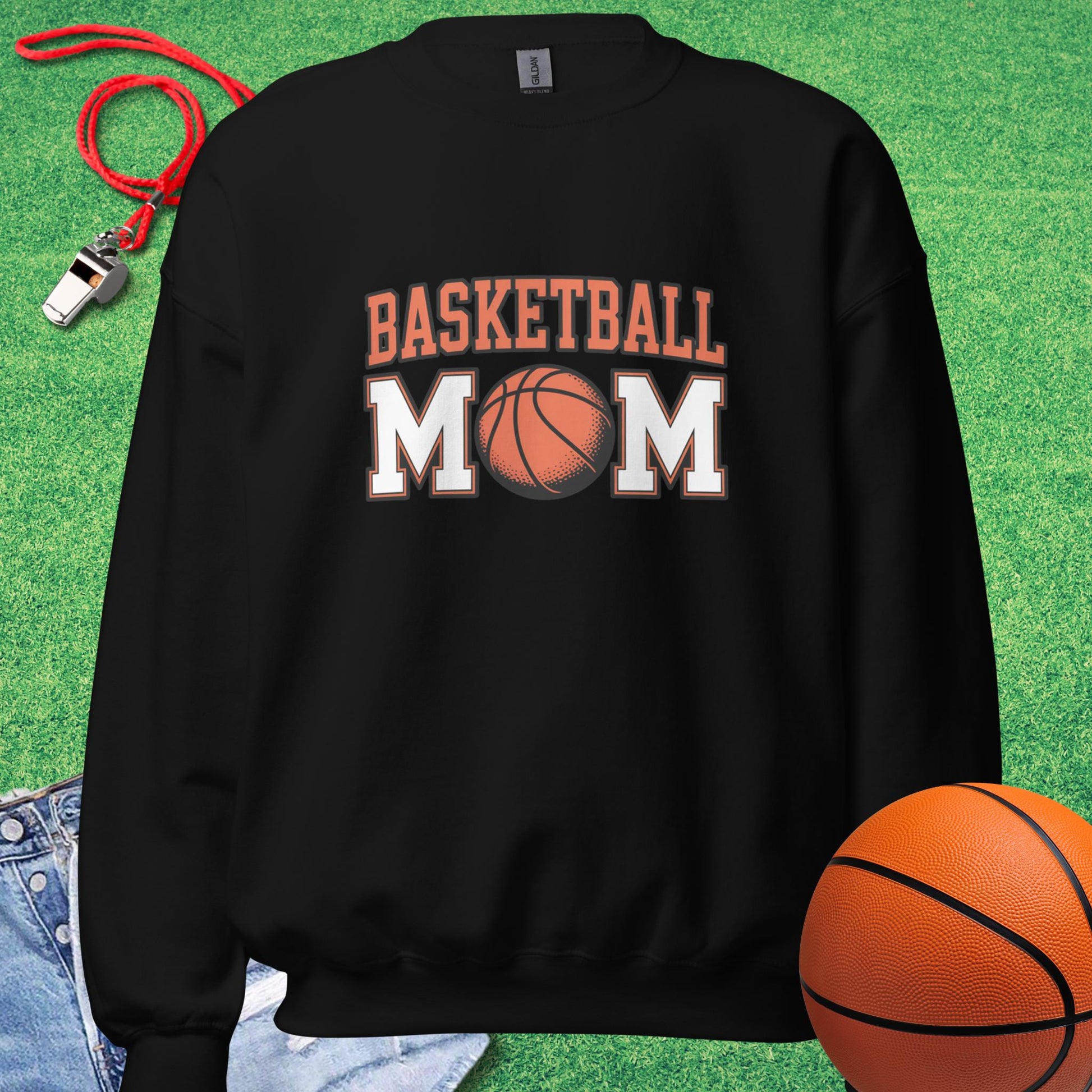 Classic Basketball Mom Sweatshirt in Black - Basketball Mom Tournament Sweatshirt  | Sideline Gods