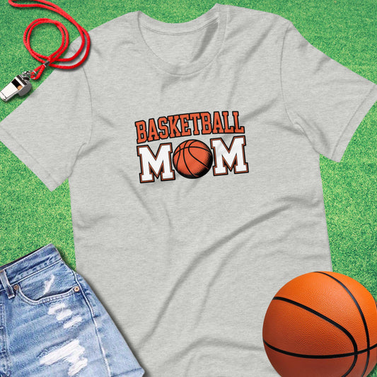 Classic Basketball Mom T-Shirt in Athletic Heather - Basketball Mom T-Shirt  | Sideline Gods