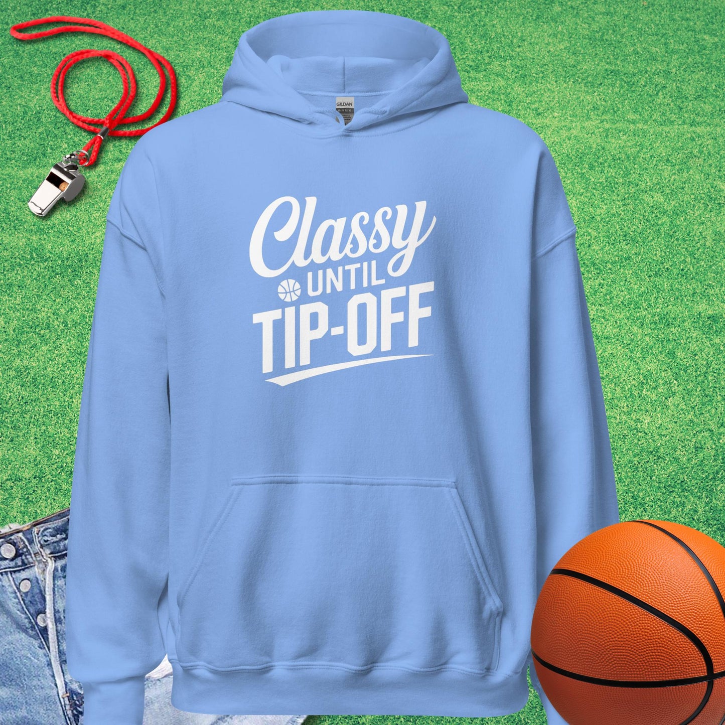 Classy Until Tip-off Script Hoodie