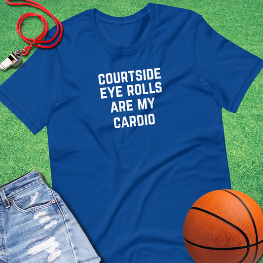 Courtside Eye Roll T-Shirt in True Royal - Basketball Mom T-Shirt  | Sideline Gods