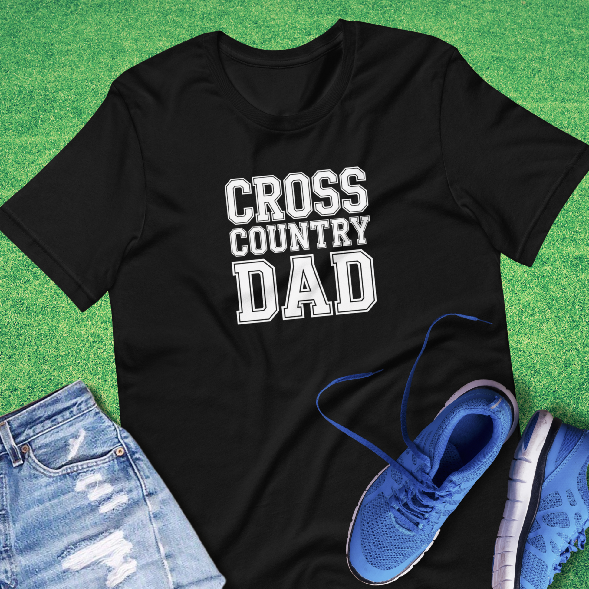 Cross Country Dad T-Shirt in Black - X Country Dad Gift | Sideline Gods