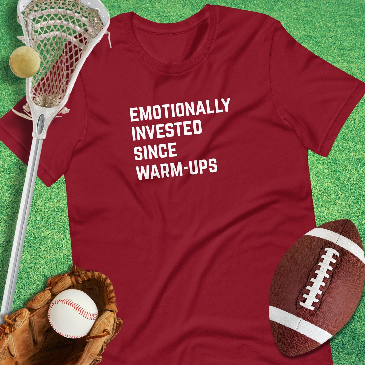 Emotionally Invested T-Shirt in Cardinal - game day T-Shirt | Sideline Gods