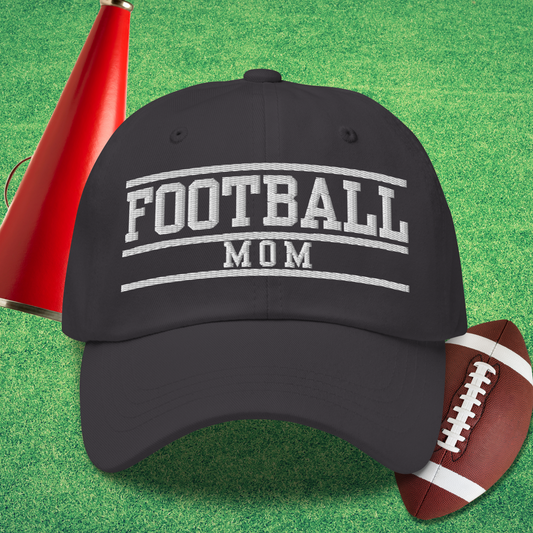 Football Mom Varsity Hat in Dark Grey - Cute Football Mom Hat | Sideline Gods