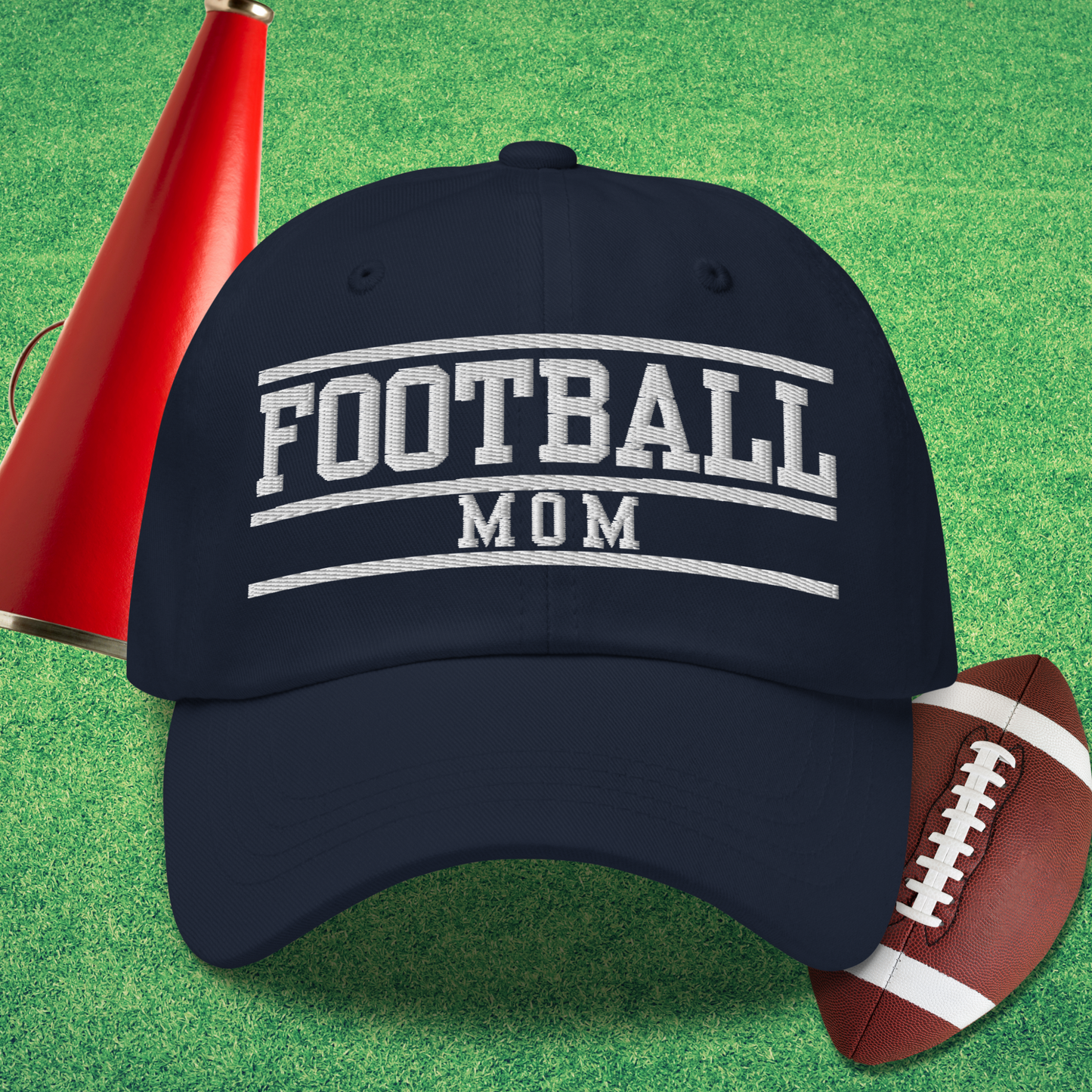 Football Mom Varsity Hat in Navy - Football Mom Hat | Sideline Gods