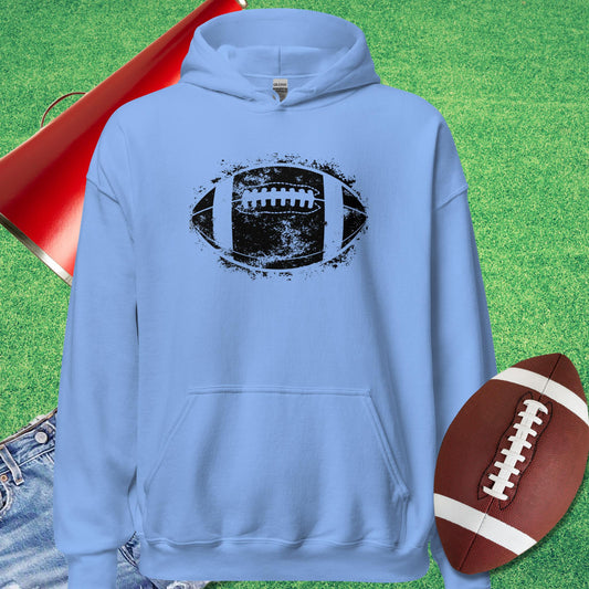 Football Stamped Hoodie in Carolina Blue - Football Gameday Hoodie by Sideline Gods