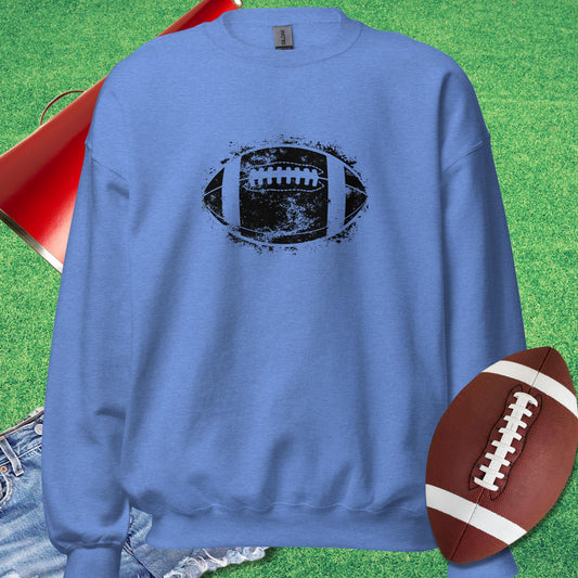 Football Stamped Sweatshirt in Heather Deep Royal - Football Gameday Sweatshirt by Sideline Gods