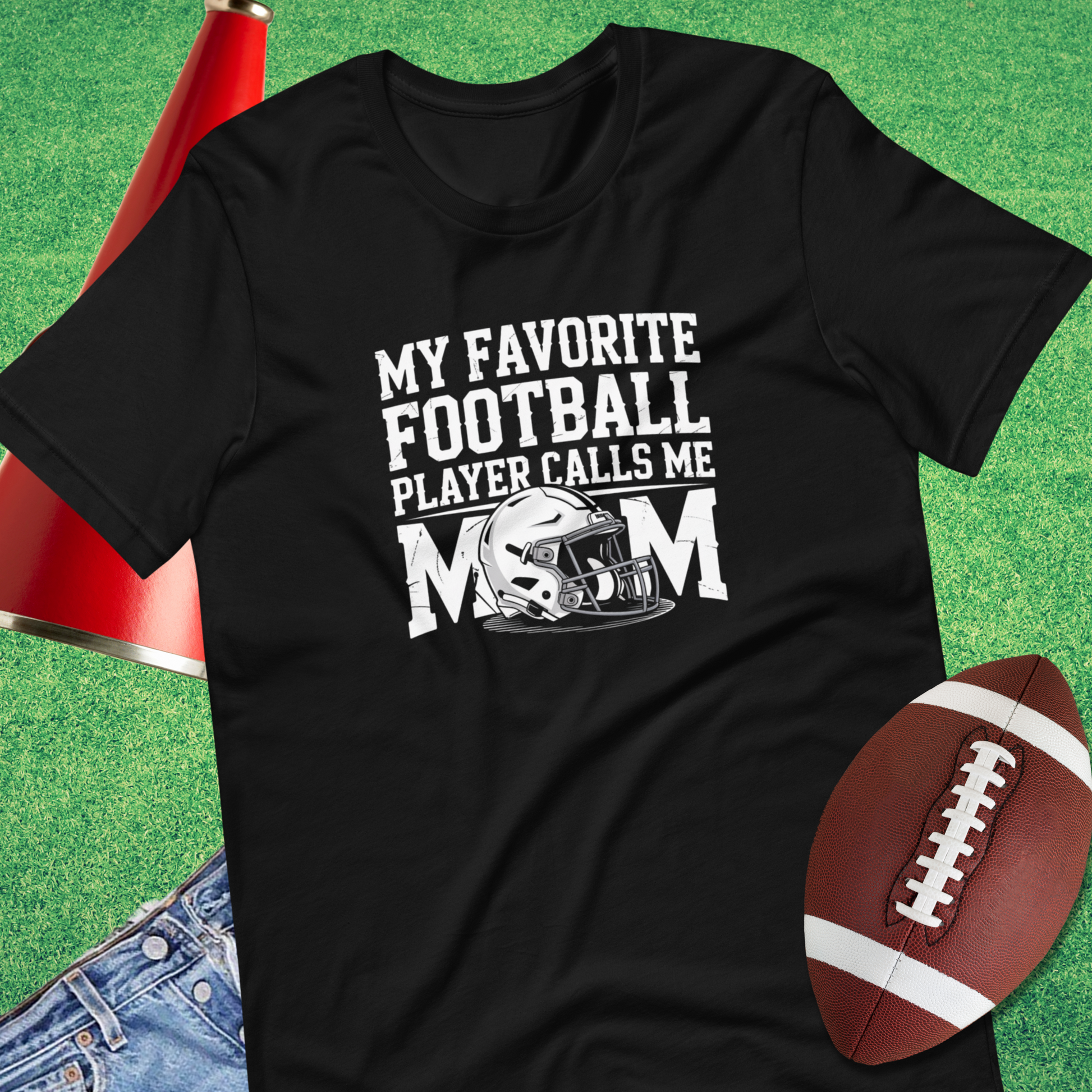 My Favorite Player Calls Me Mom football t-shirt by Sideline Gods distressed gift