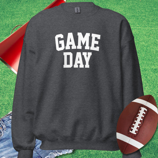 Game Day Sweatshirt in Dark Heather - Football Gameday Sweatshirt by Sideline Gods
