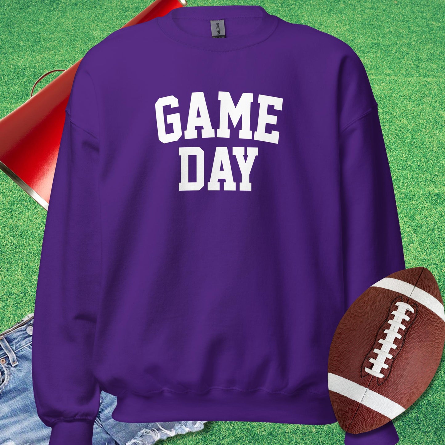 Game Day Sweatshirt in Purple - Football Tailgating [product_type} by Sideline Gods