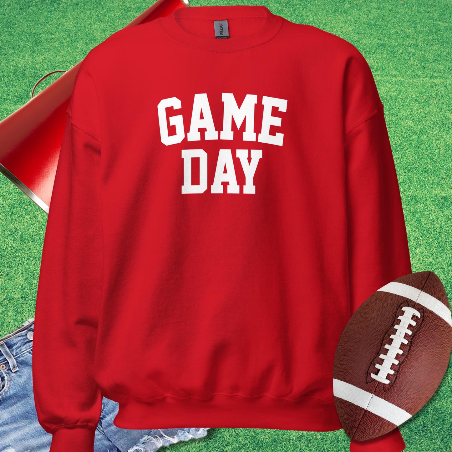 Game Day Sweatshirt in Red - Football Tailgating [product_type} by Sideline Gods