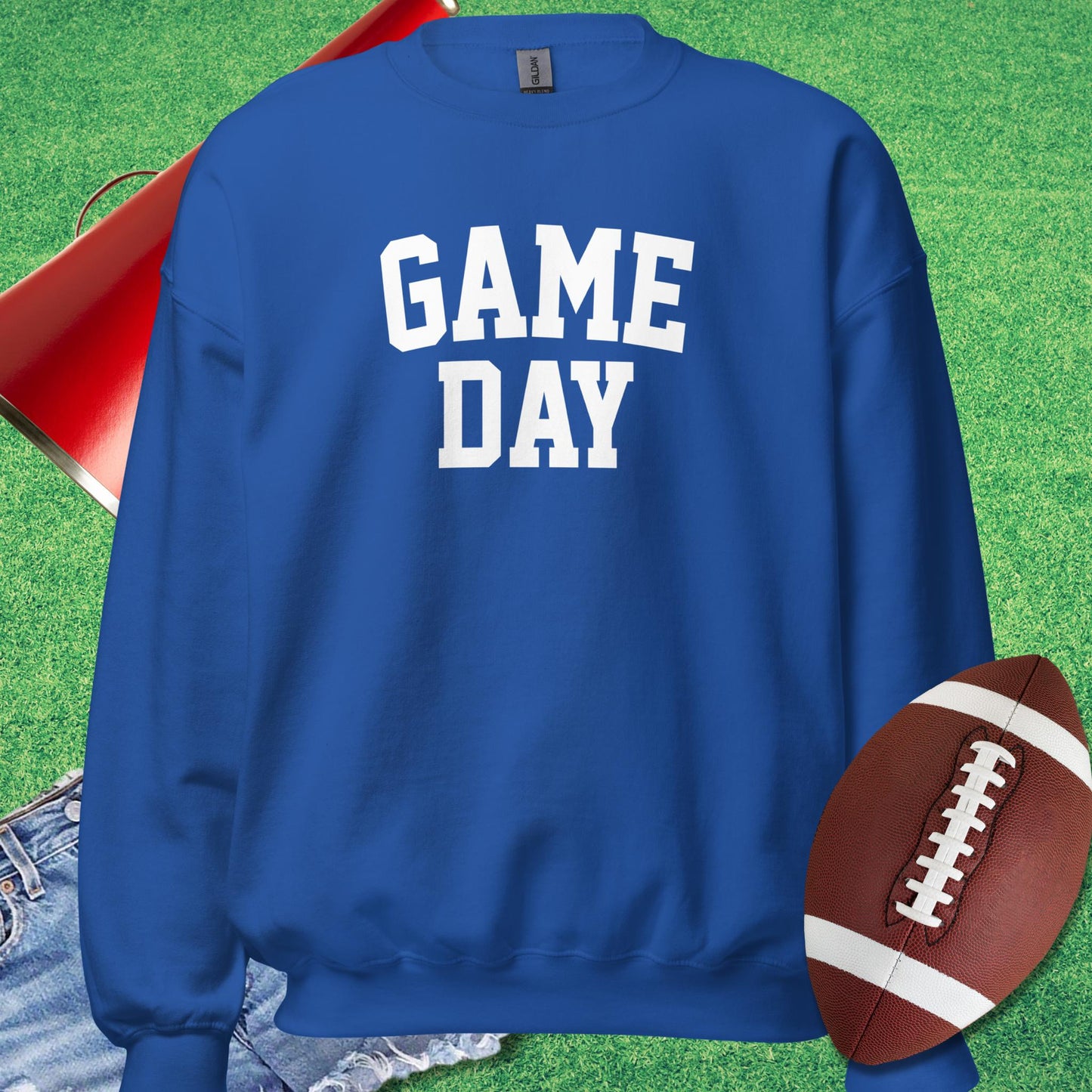 Game Day Sweatshirt in Royal - Football Tailgating [product_type} by Sideline Gods